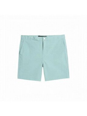 TREASURE & Bond Drawstring elastic waist shorts men's Slim fit Teal